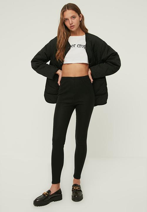 Trendyol - Knitted leggings - black