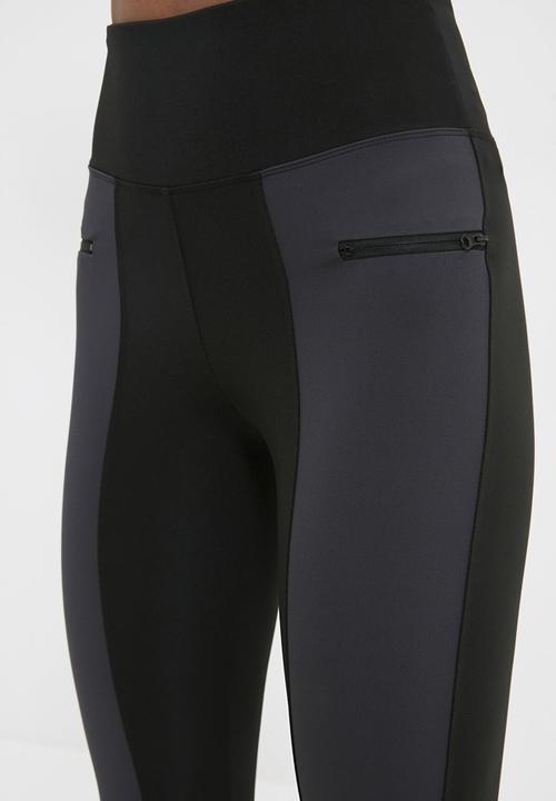 Trendyol - Color block sports leggings - black