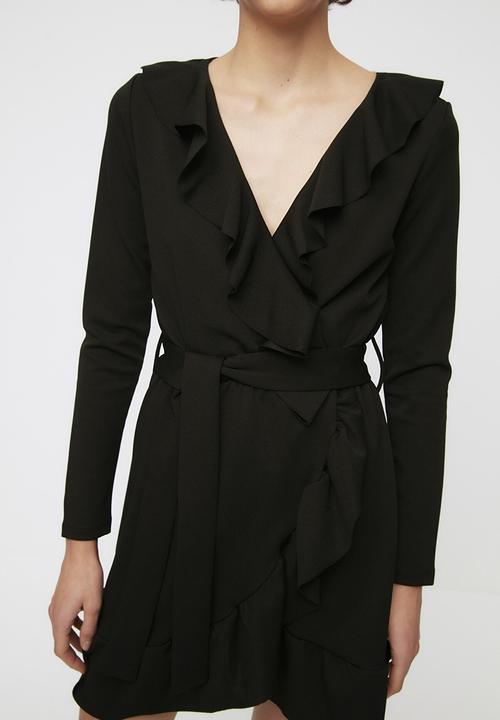 Trendyol - Mini knitted dress - black