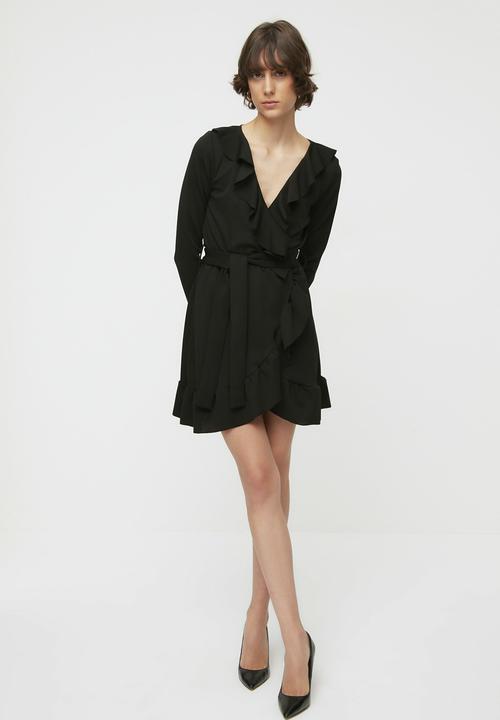 Trendyol - Mini knitted dress - black