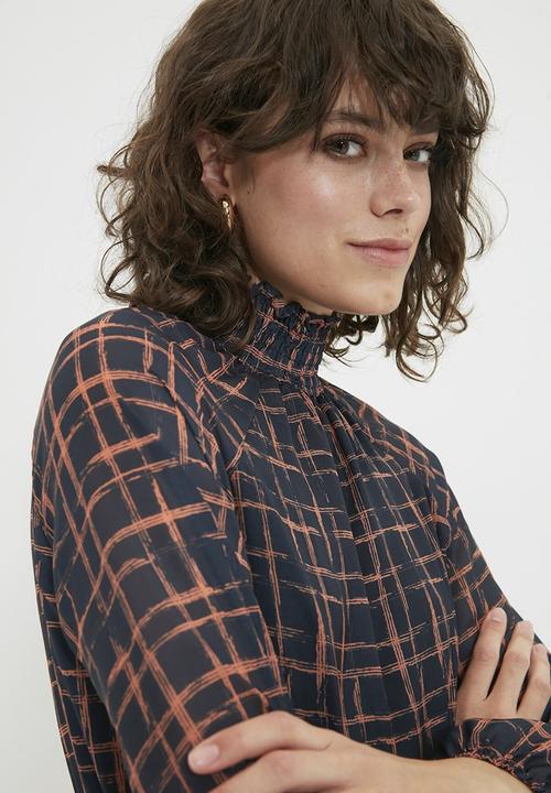 Trendyol - Stand collar dress  - navy