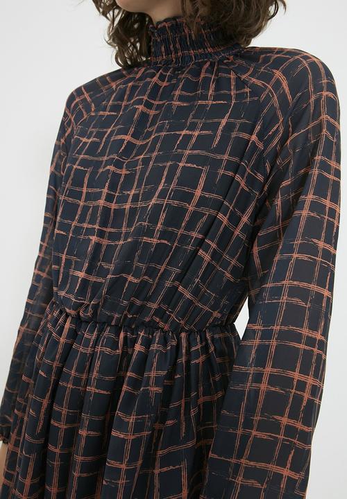 Trendyol - Stand collar dress  - navy