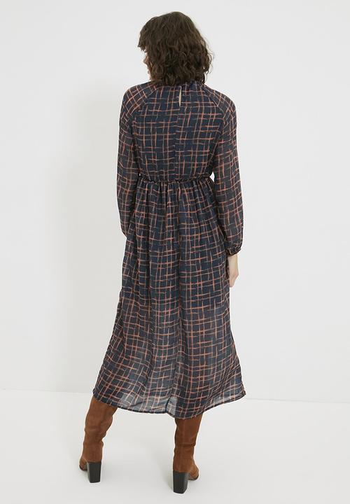 Trendyol - Stand collar dress  - navy
