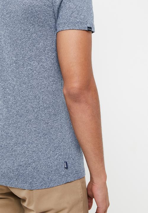 Superdry. - Vintage logo emb vee tee - blue