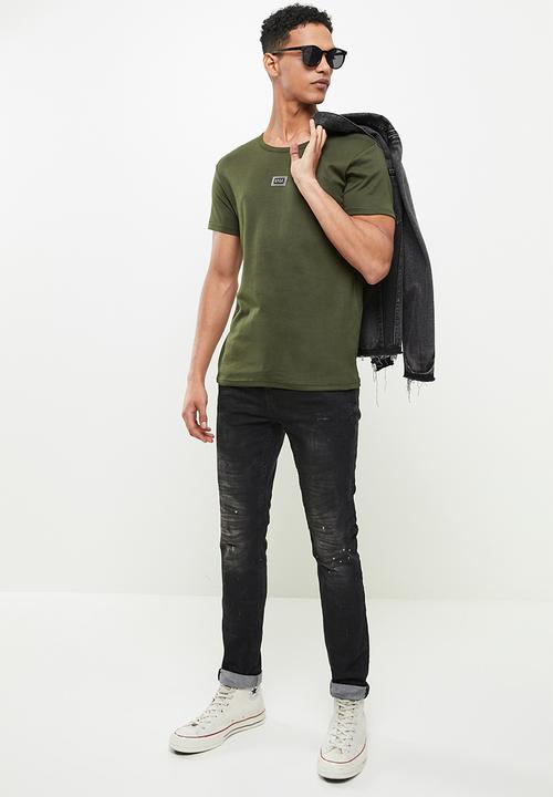 S.P.C.C - Atwell regular fit straight hem tee - dark moss