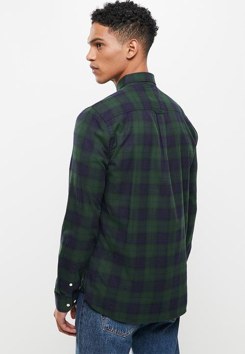 Superdry. - Classic london bd shirt - hoxton check green