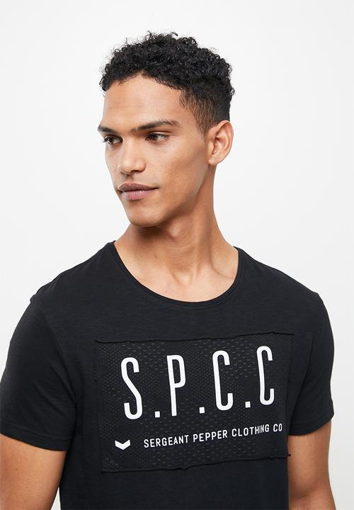 S.P.C.C - Otaro regular fit straight hem tee - black