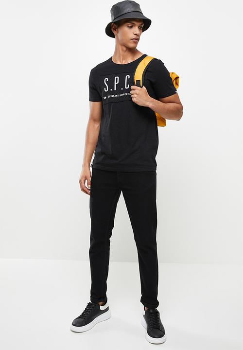 S.P.C.C - Otaro regular fit straight hem tee - black