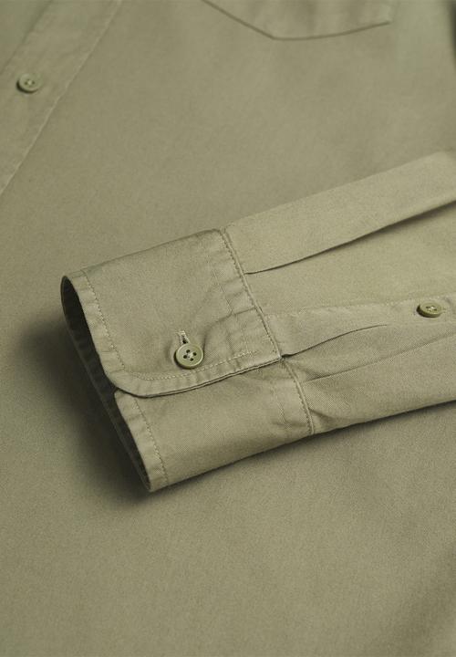 MANGO - Lumiere Regular fit pocket cotton Shirt - khaki