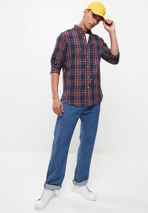 Superdry. - Classic london bd shirt - green dahlia check