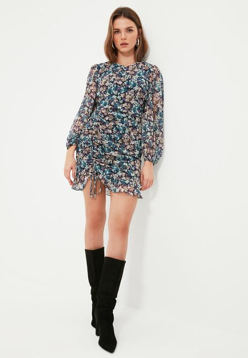 Trendyol - Petite skirt detailed dress - multi
