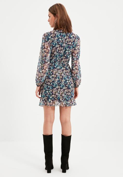 Trendyol - Petite skirt detailed dress - multi