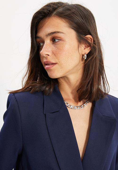 Trendyol - Buttoned jacket - navy