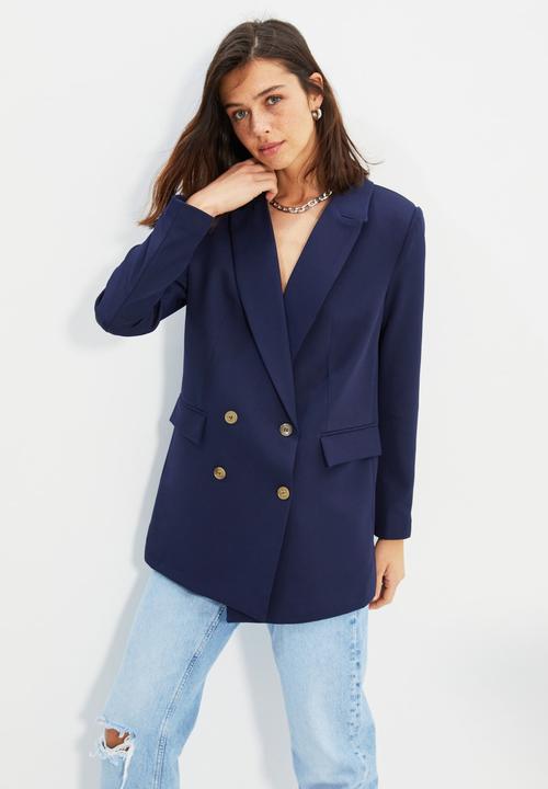 Trendyol - Buttoned jacket - navy