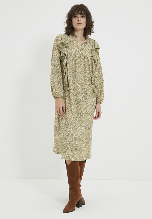 Trendyol - Frilly patterned dress - multi