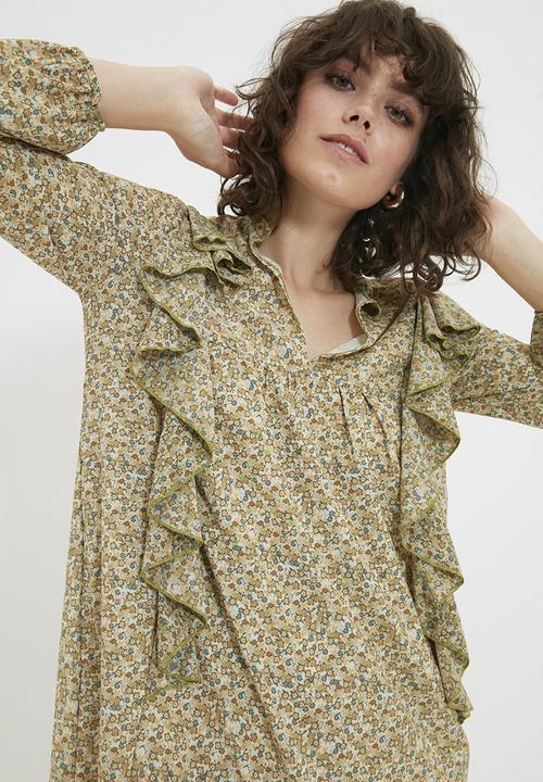 Trendyol - Frilly patterned dress - multi