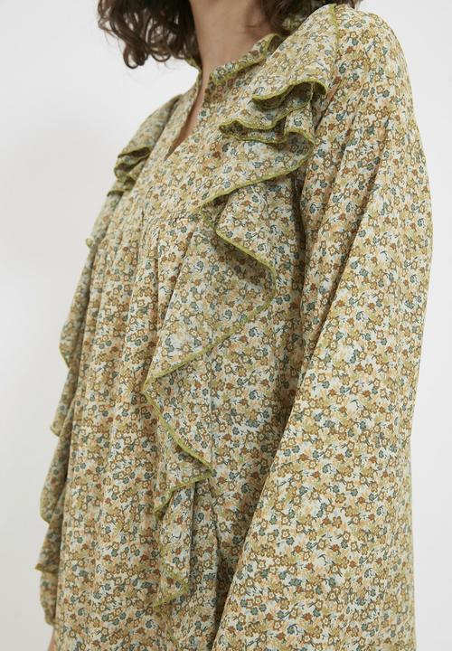 Trendyol - Frilly patterned dress - multi