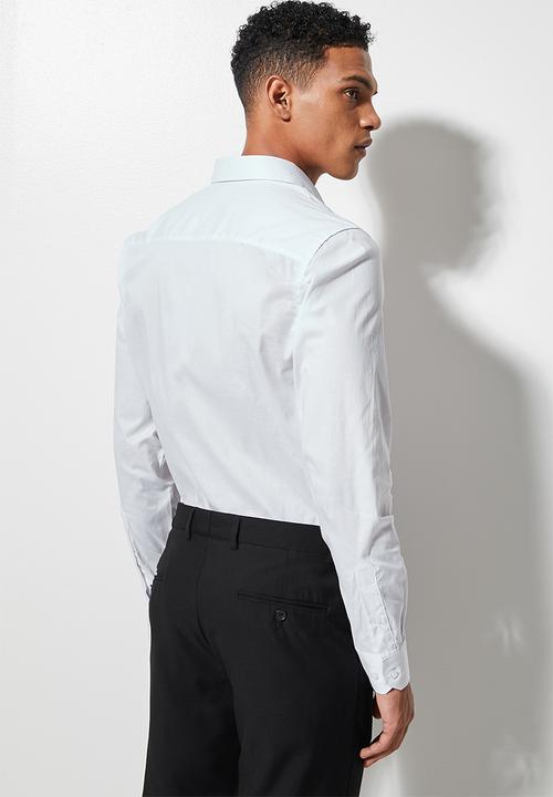 Superbalist - Jos slim stretch shirt - white