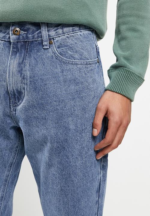 Jonathan D - Men's five pocket denim jeans relaxed straight leg - ocean