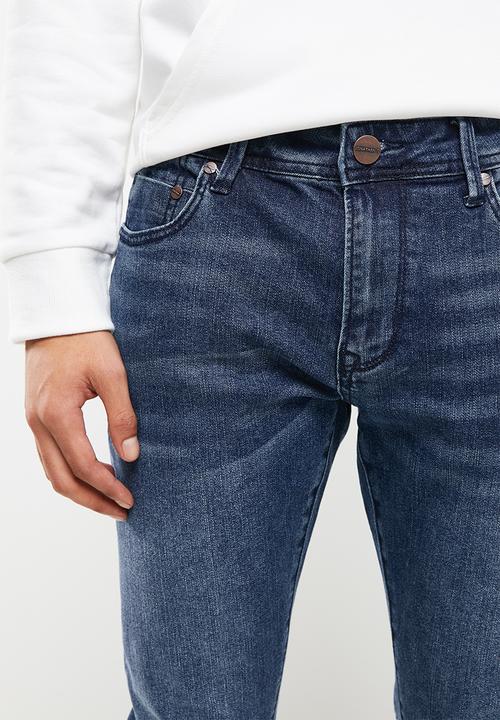 Jonathan D - Men's five pocket denim jeans skinny fit - oxford blue