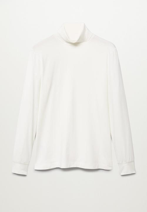 MANGO - Luton Turtle neck Long Sleeve T-Shirt  - natural