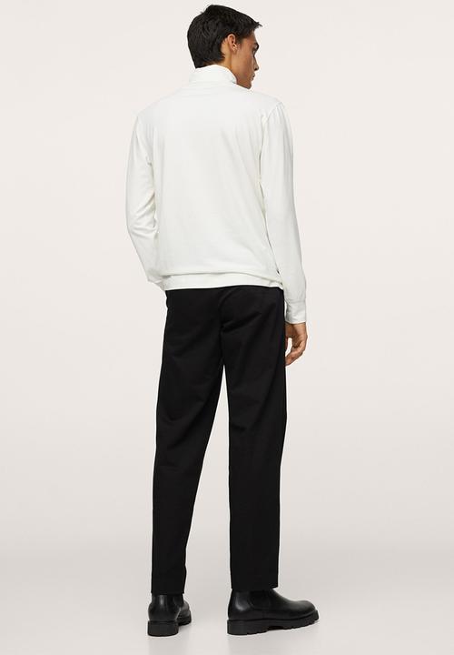 MANGO - Luton Turtle neck Long Sleeve T-Shirt  - natural