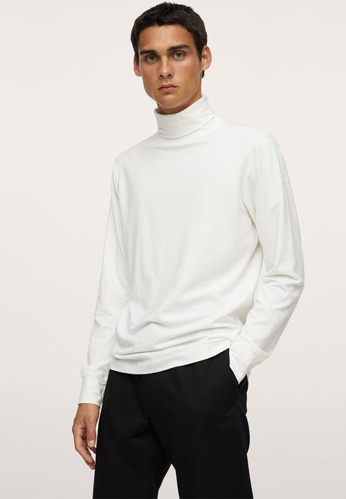 MANGO - Luton Turtle neck Long Sleeve T-Shirt  - natural