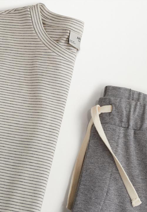 MANGO - Calella  Organic Cotton Pyjama Set - grey