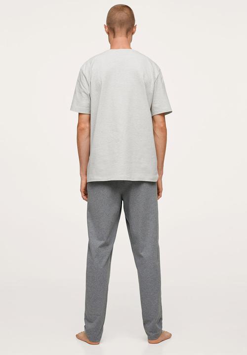 MANGO - Calella  Organic Cotton Pyjama Set - grey