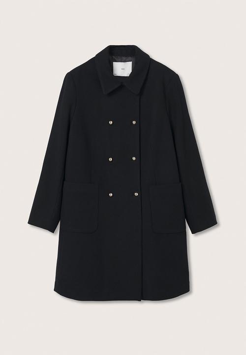 MANGO - Plus coat ferrero - black