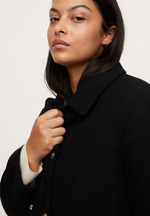 MANGO - Plus coat ferrero - black