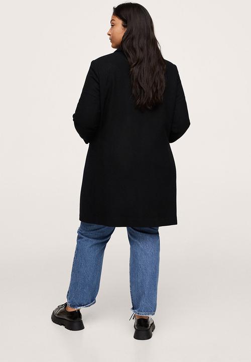 MANGO - Plus coat ferrero - black