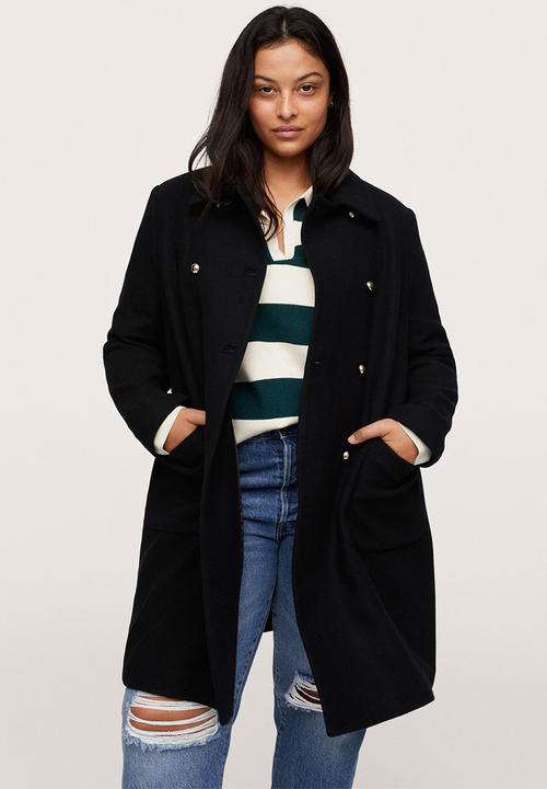 MANGO - Plus coat ferrero - black