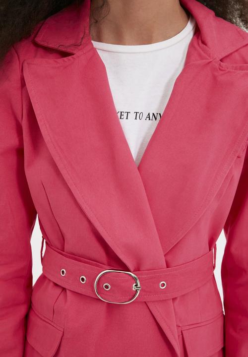 Trendyol - Belt jacket - fuchsia