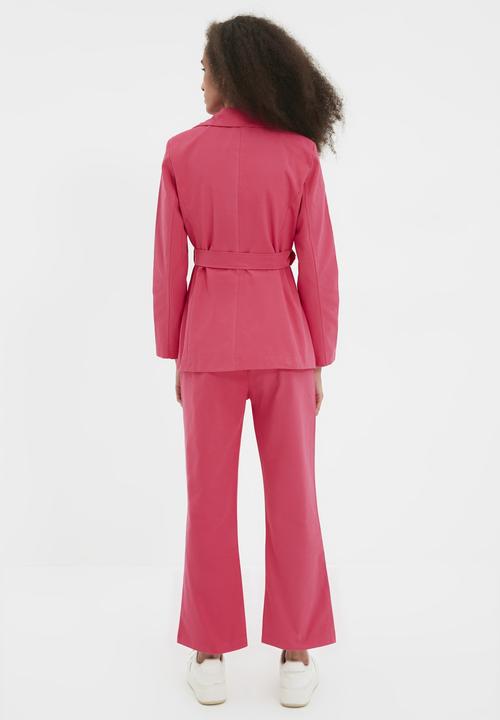 Trendyol - Belt jacket - fuchsia