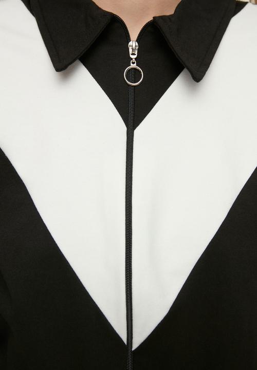 Trendyol - Colourblock basic knitted jacket - black