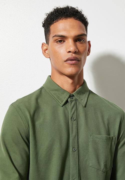 Superbalist - Barber regular fit knit shirt -  green
