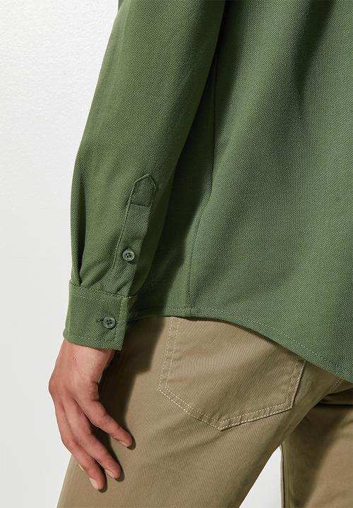 Superbalist - Barber regular fit knit shirt -  green