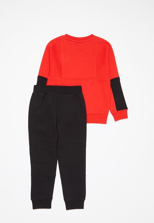 Nike - Nkb air crew + pant set - university red & black