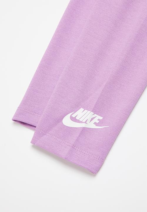 Nike - Nkg mini me crew & legging set - violet shock & grey 