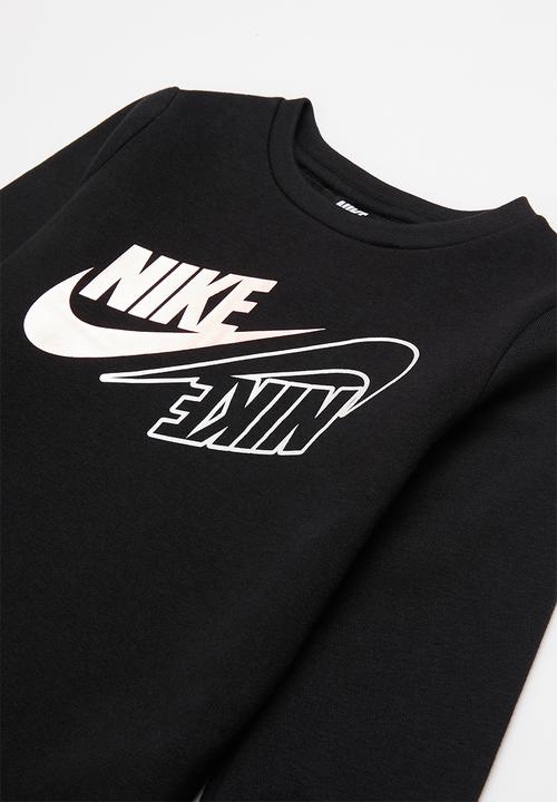 Nike - Nkg mini me crew & legging set - black & pink 