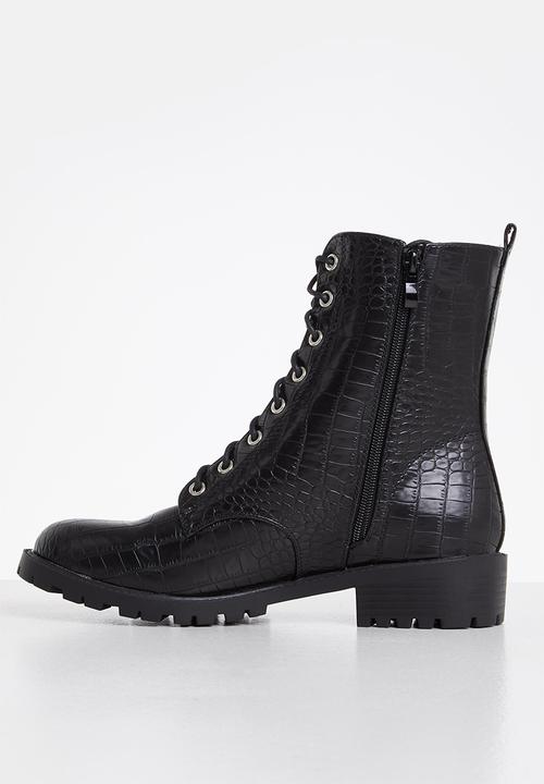 Madison® - Sasha lace up boot - black