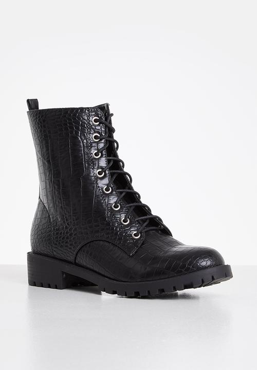 Madison® - Sasha lace up boot - black