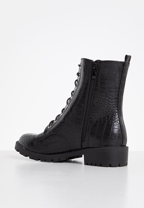 Madison® - Sasha lace up boot - black