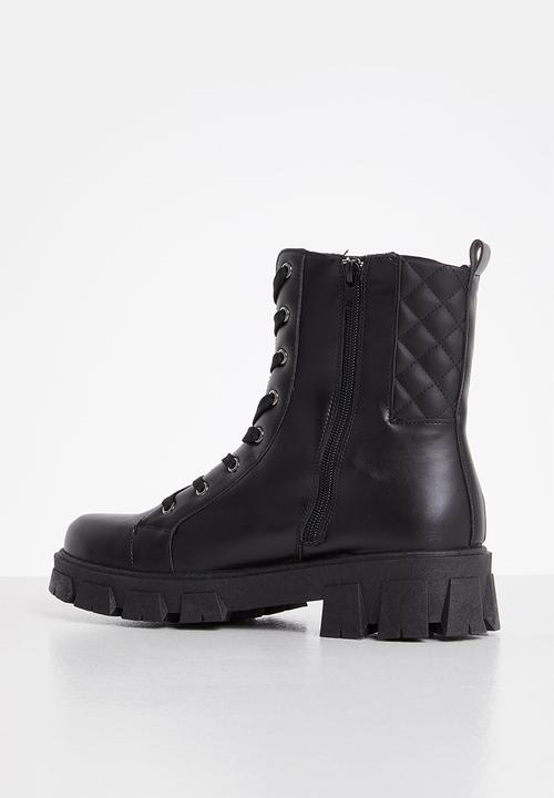 Madison® - Sharon chunky lace up boot - black