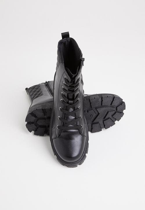 Madison® - Sharon chunky lace up boot - black