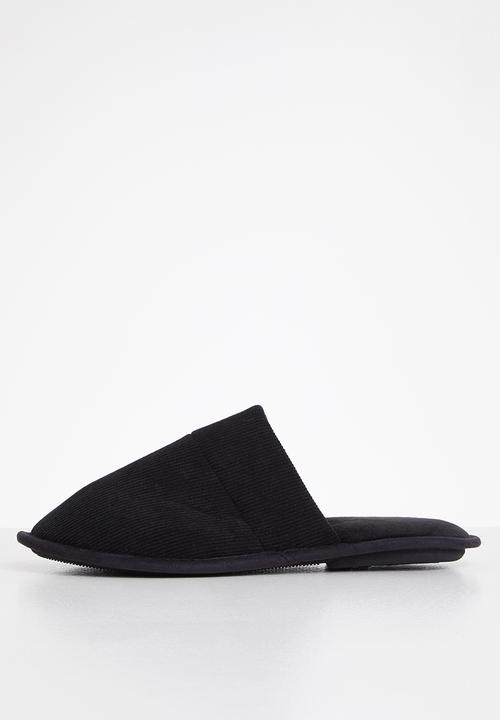 Hush Puppies - Manuel spa terry slipper - black