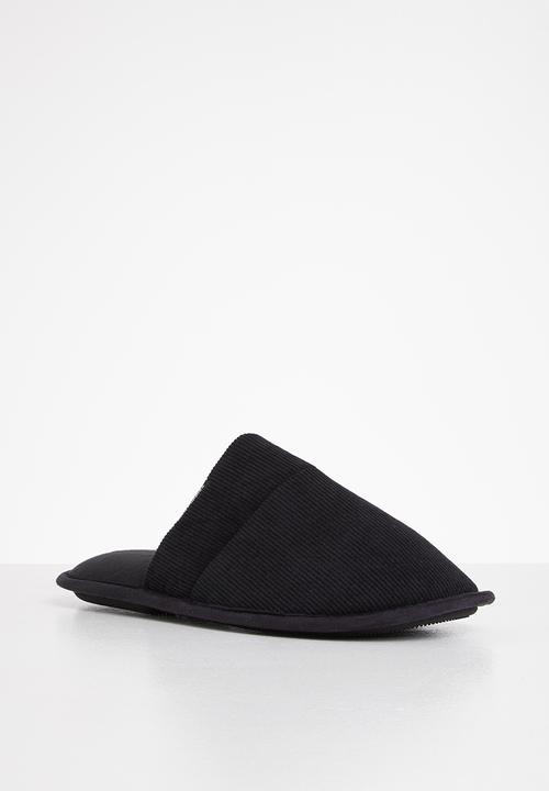 Hush Puppies - Manuel spa terry slipper - black