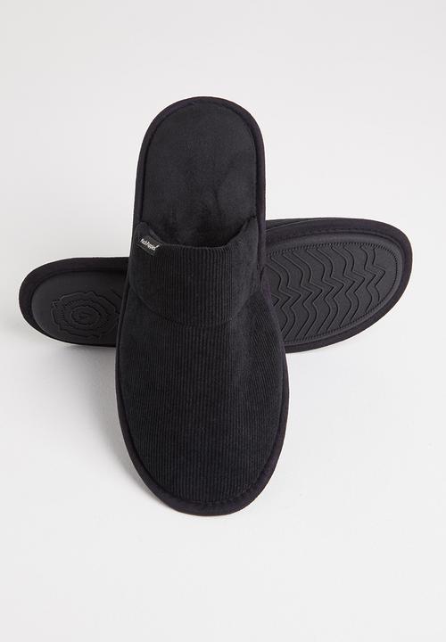 Hush Puppies - Manuel spa terry slipper - black