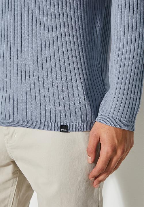 Superbalist - Slim fit ribbed crew neck knit - teal